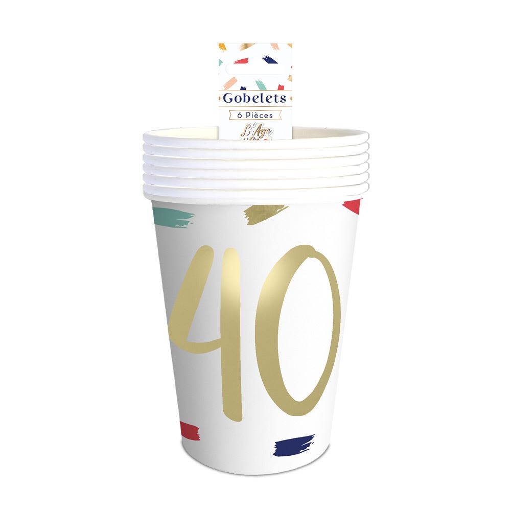Pack 6 gobelets 40