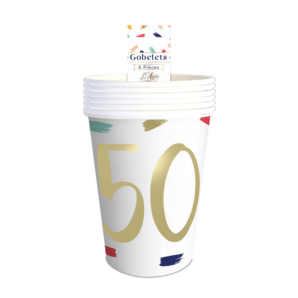 Pack 6 gobelets 50