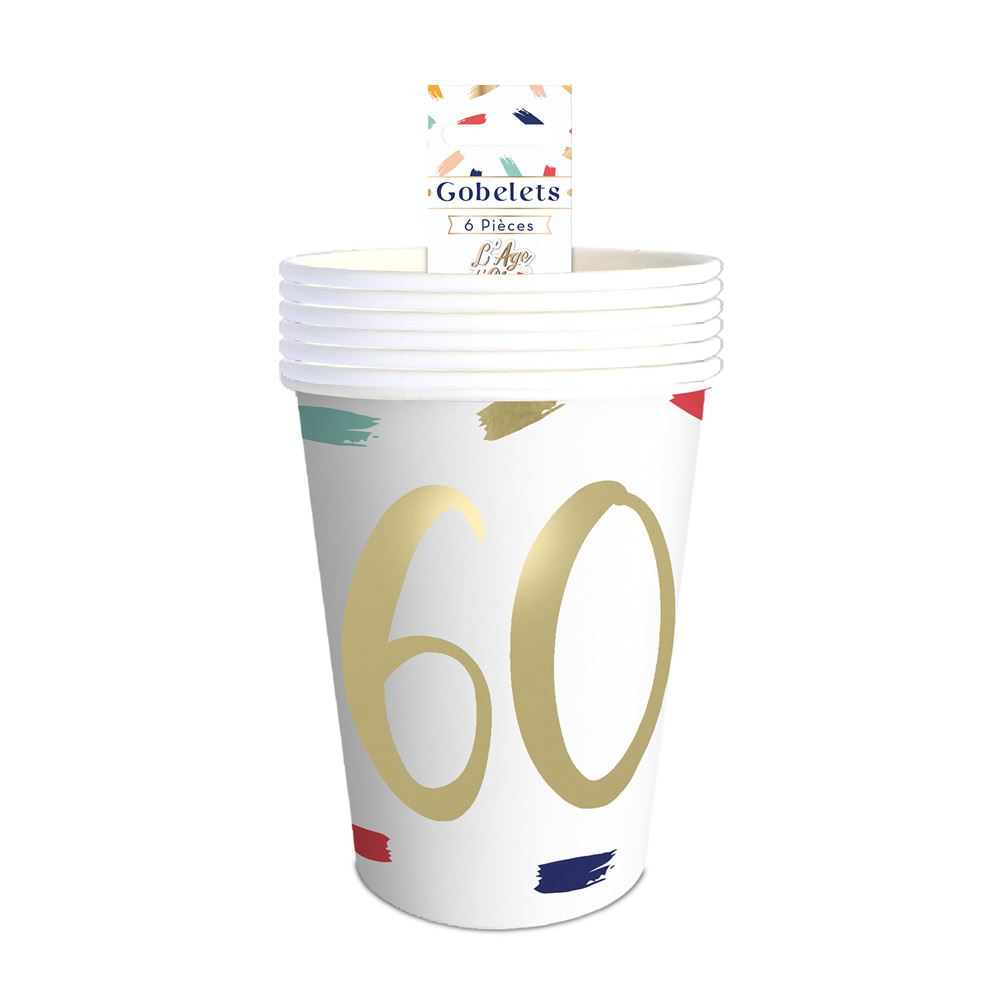 Pack 6 gobelets 60