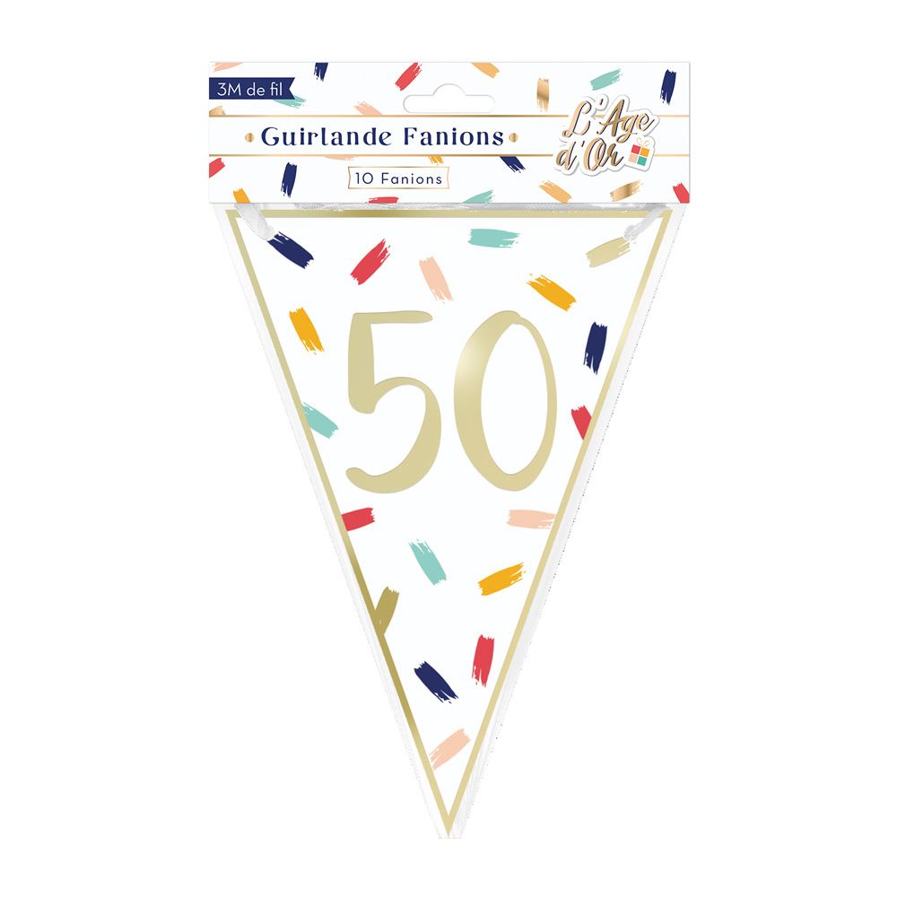 Guirlande fanions age 50