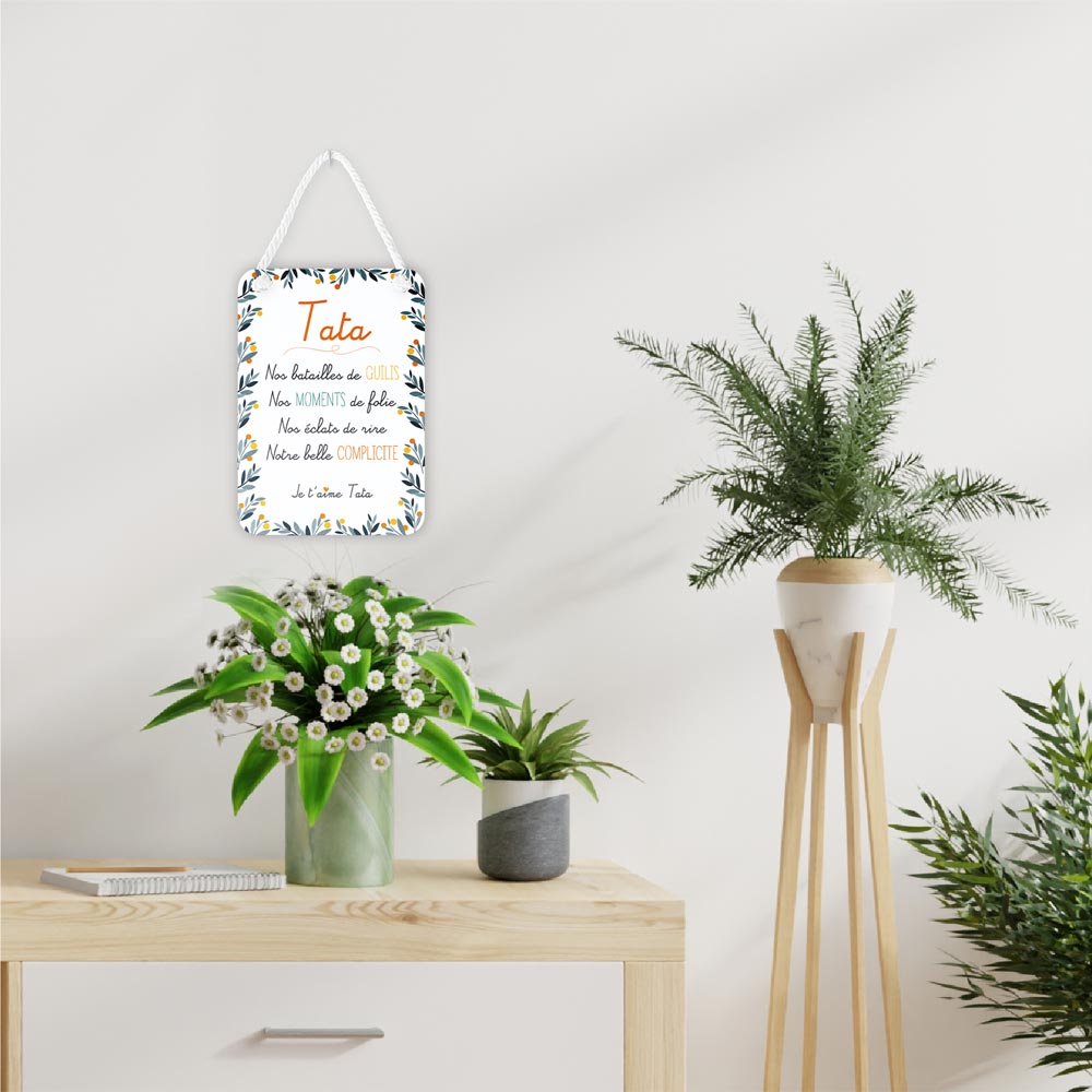 Plaque affective "je t aime tata"