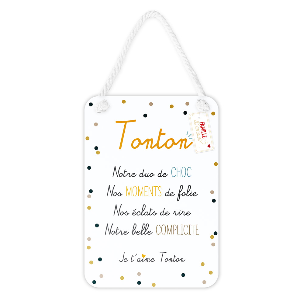 Plaque affective "tonton"