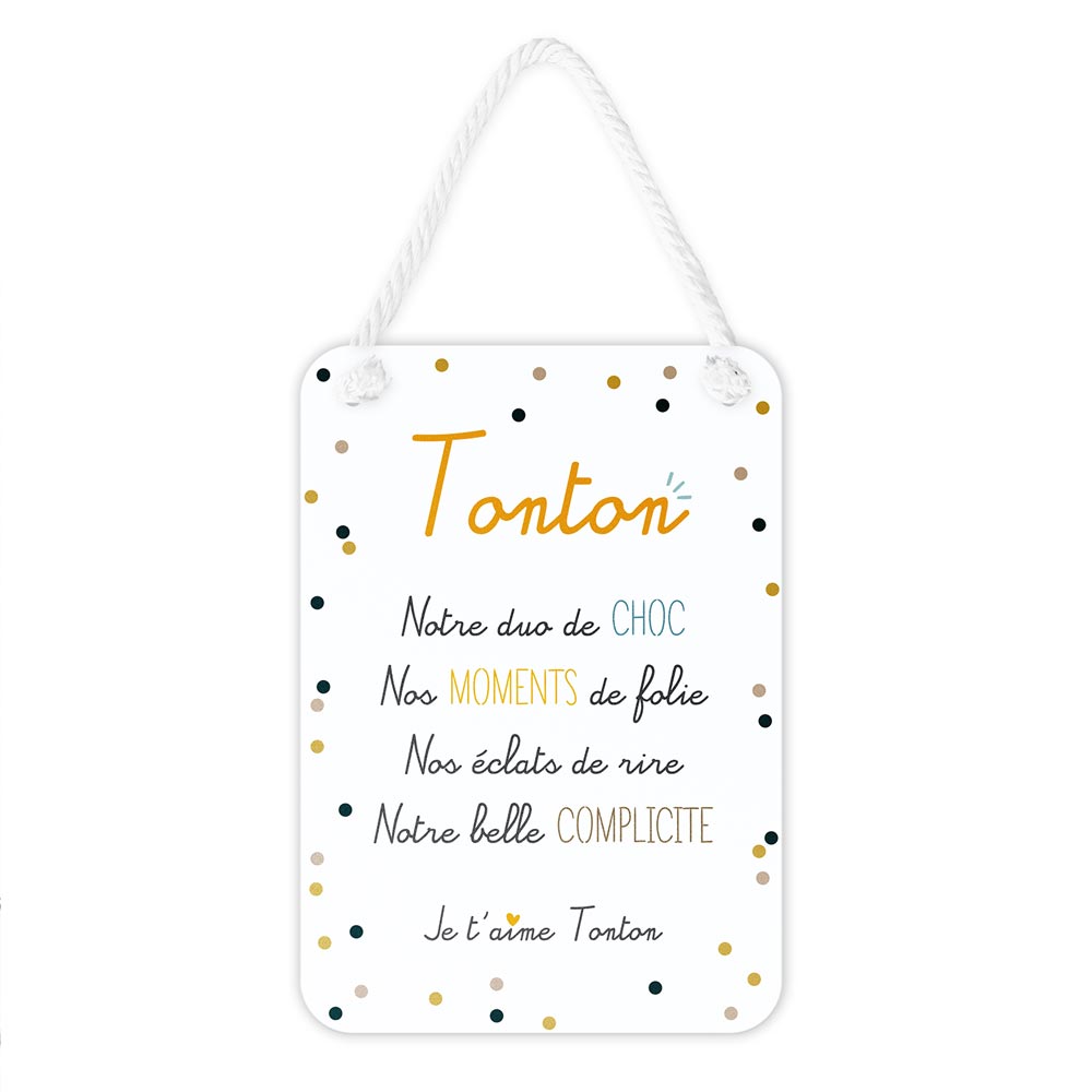 Plaque affective "tonton"