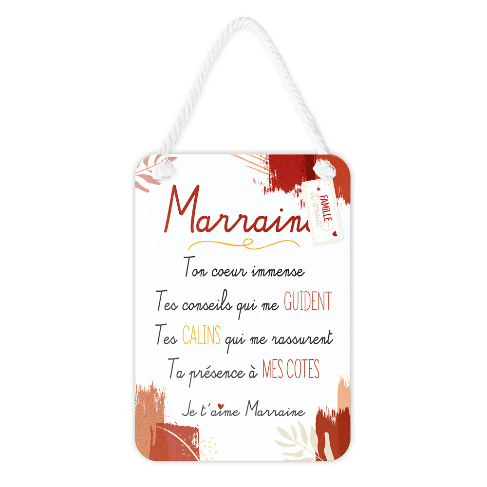 Plaque affective "marraine"
