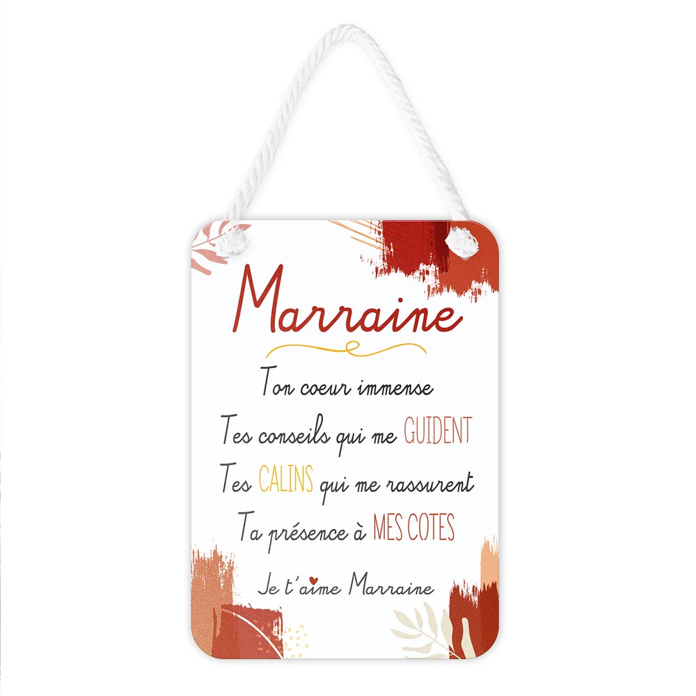Plaque affective "marraine"