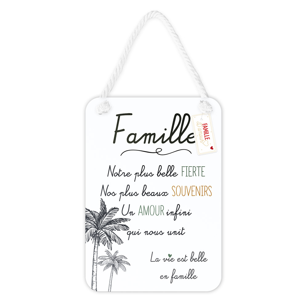 Plaque affective "famille"