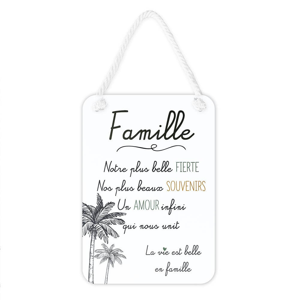Plaque affective "famille"