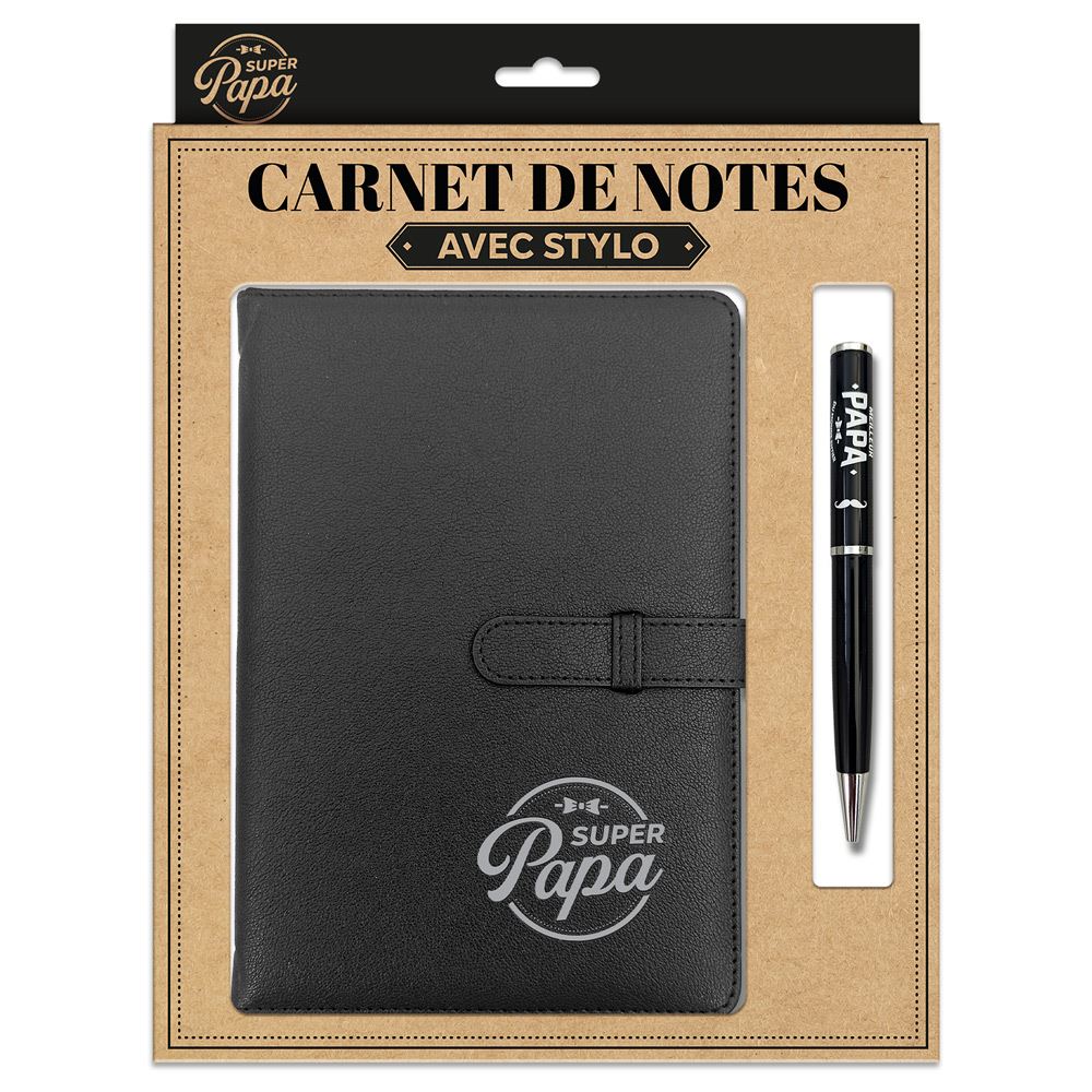 Coffret carnet notes+stylo "papa"