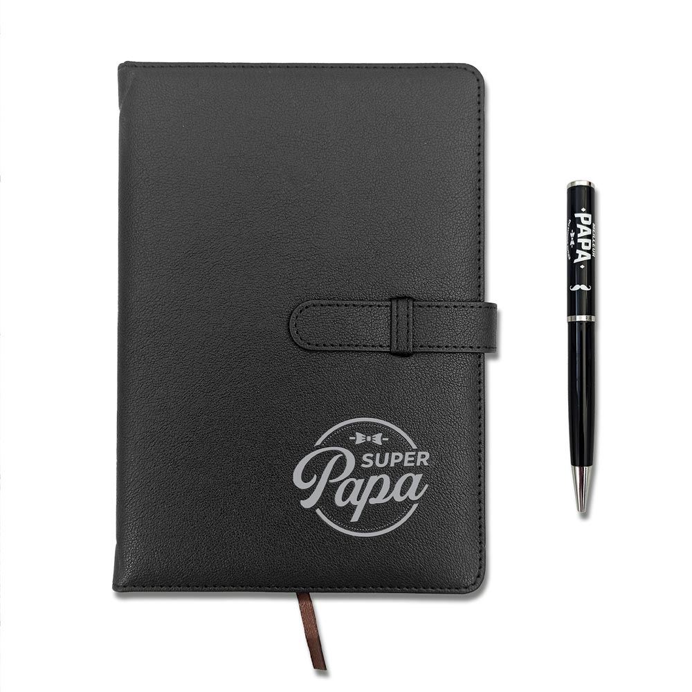 Coffret carnet notes+stylo "papa"