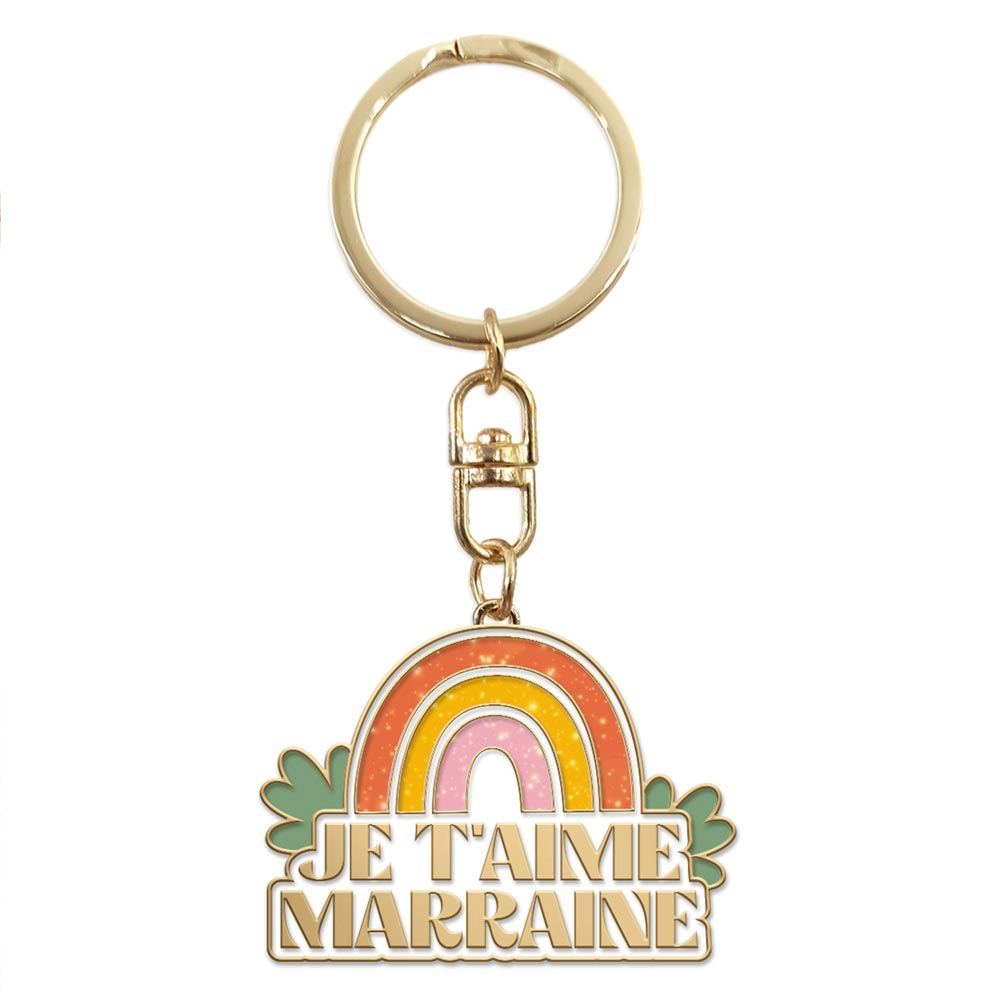 Porte cle "je t aime marraine"