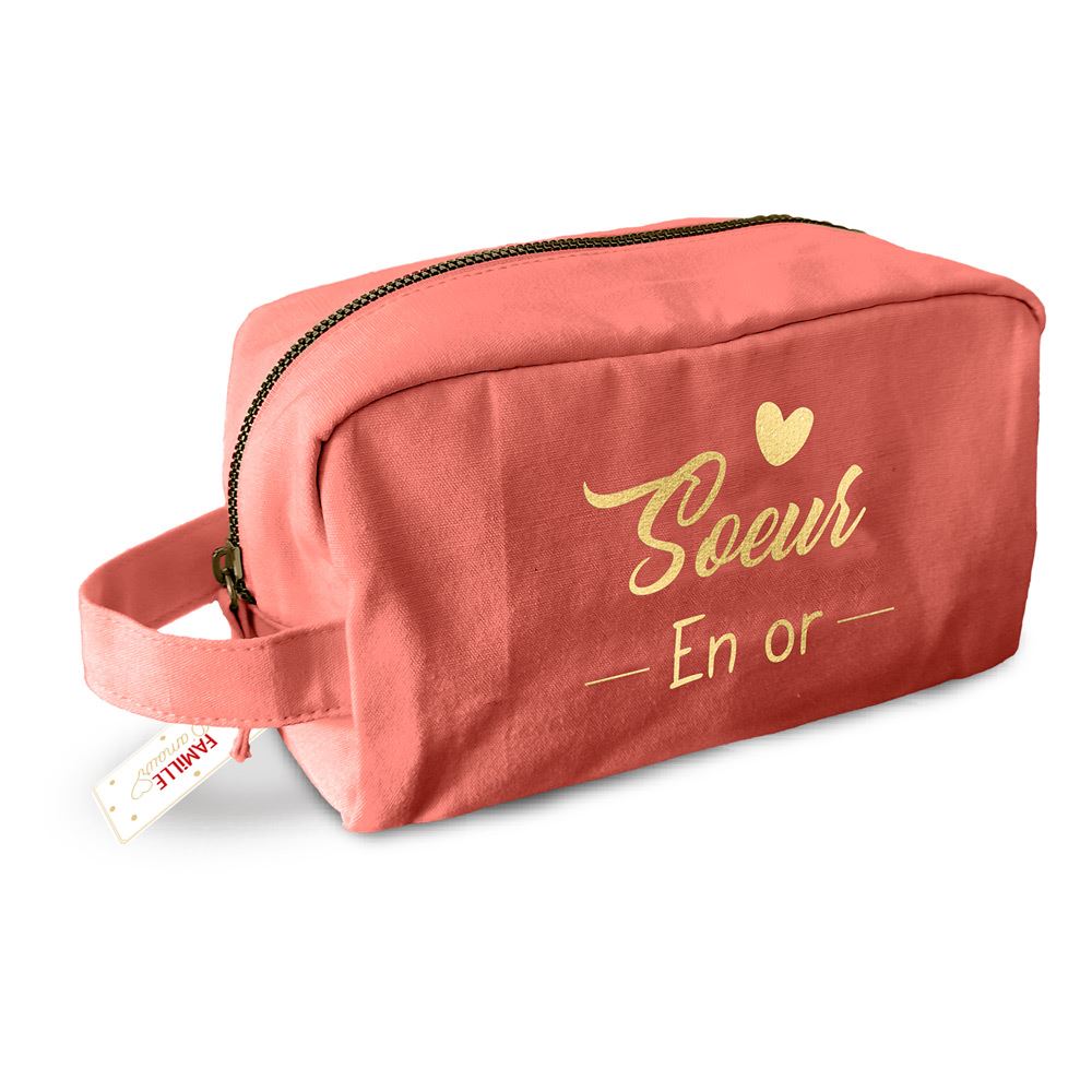 Trousse de toilette "sŒur en or"