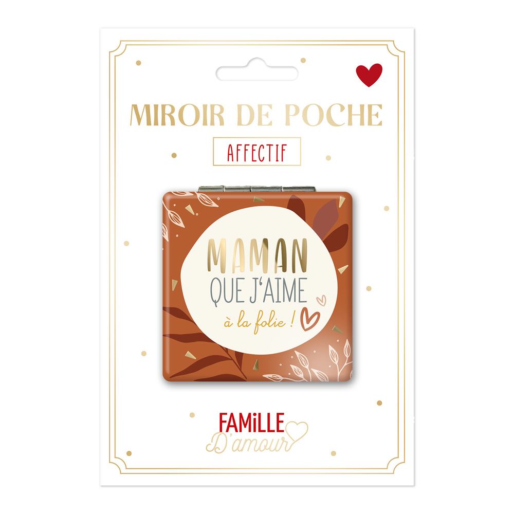 Miroir de poche "maman que j aime"
