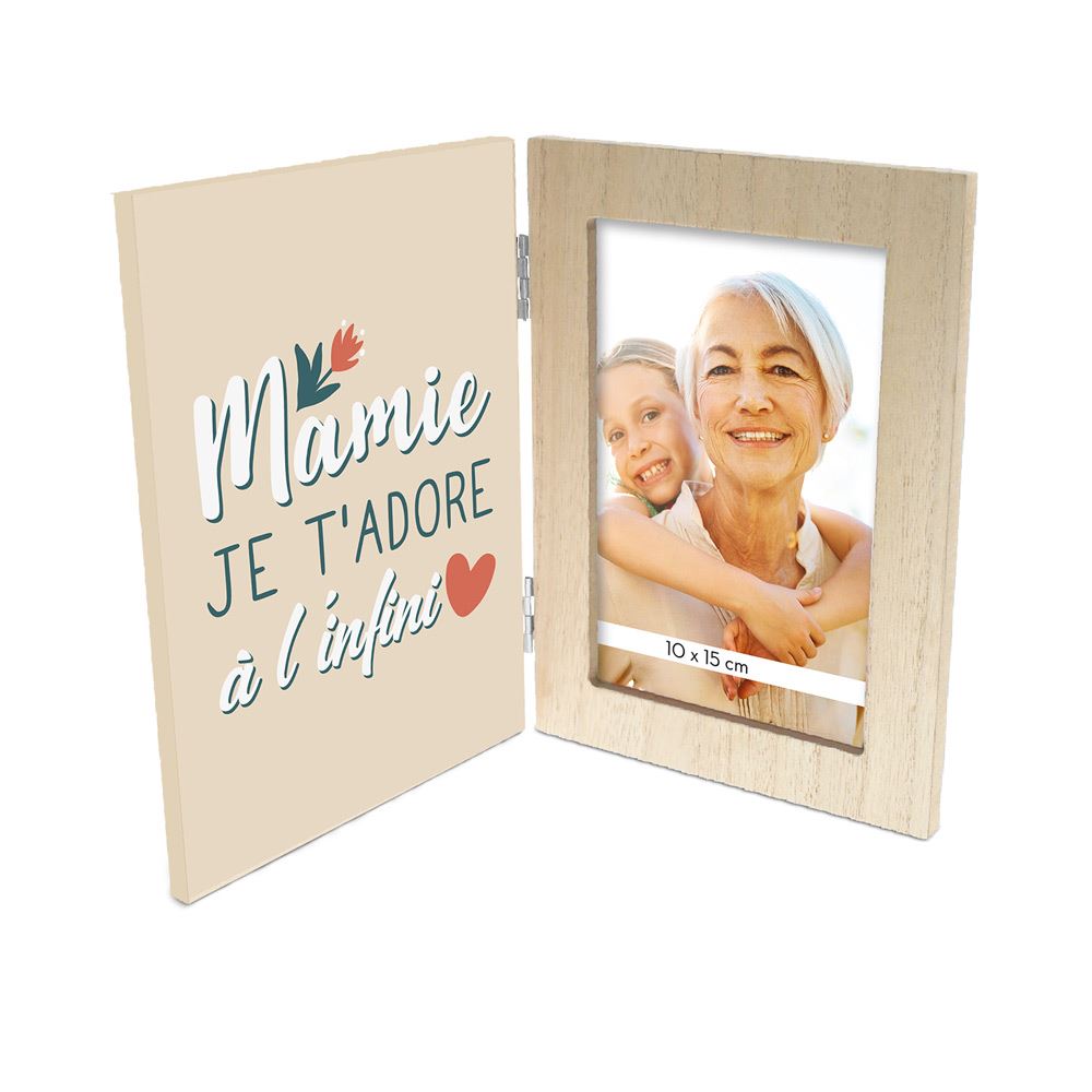 Cadre photo double "mamie je t adore a l infini"