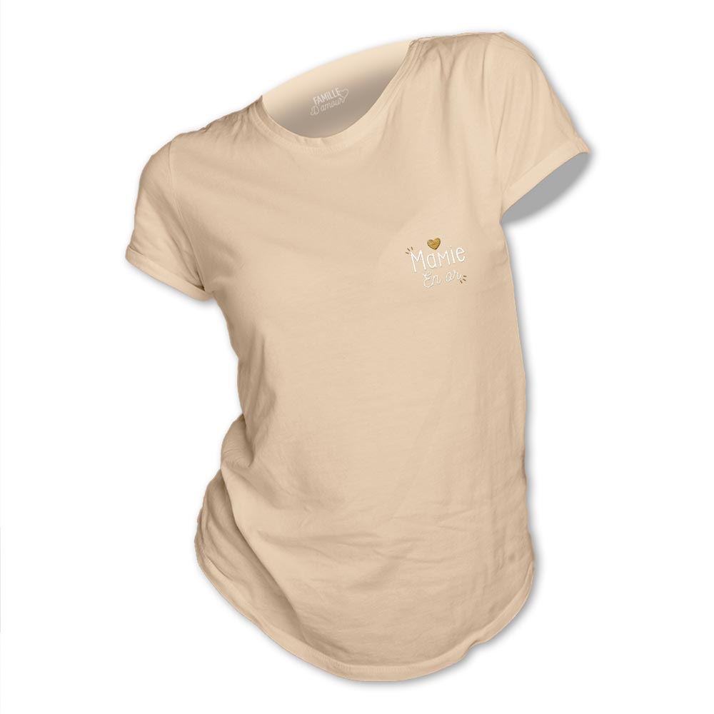 T shirt mamie en or taille m