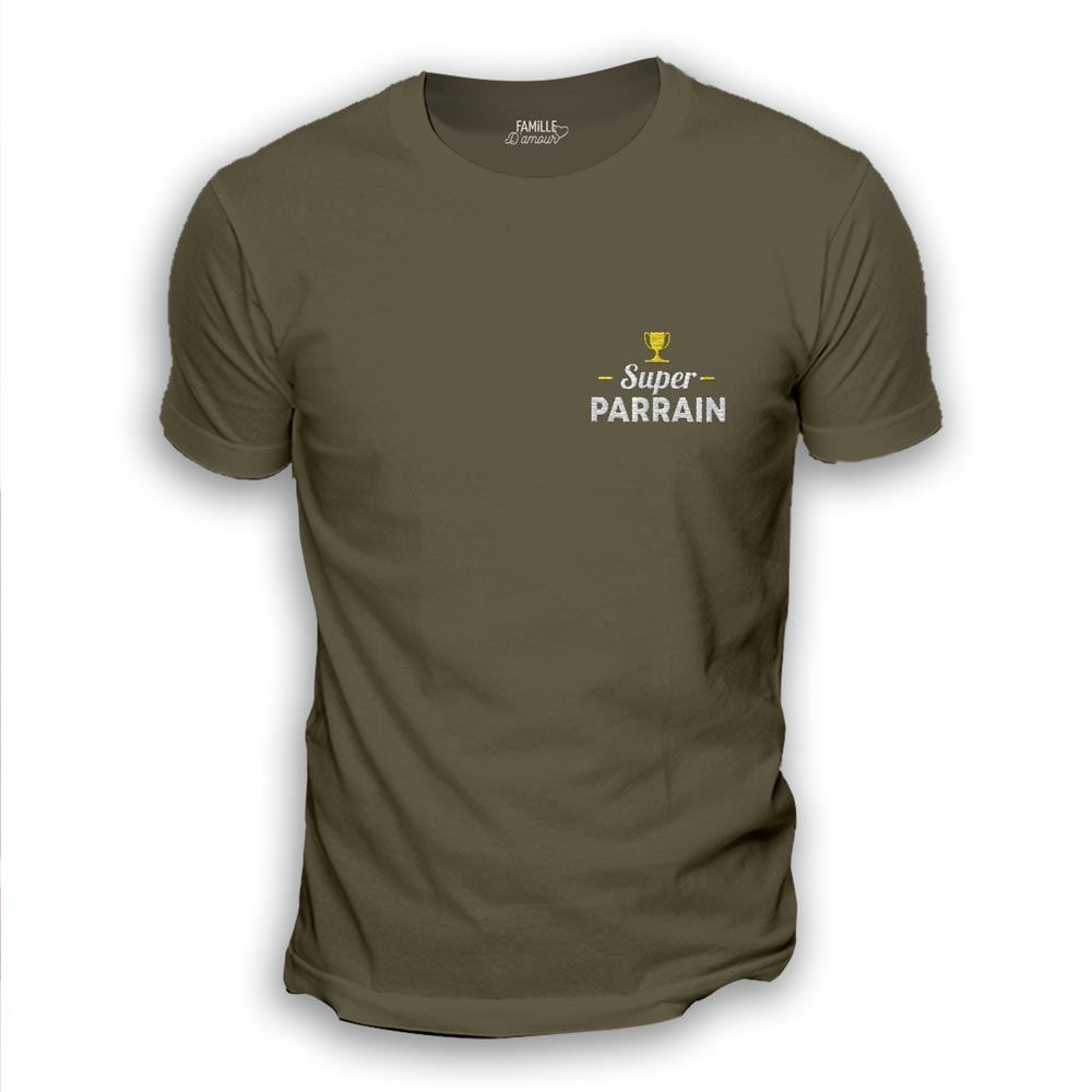 T shirt "super parrain" taille m