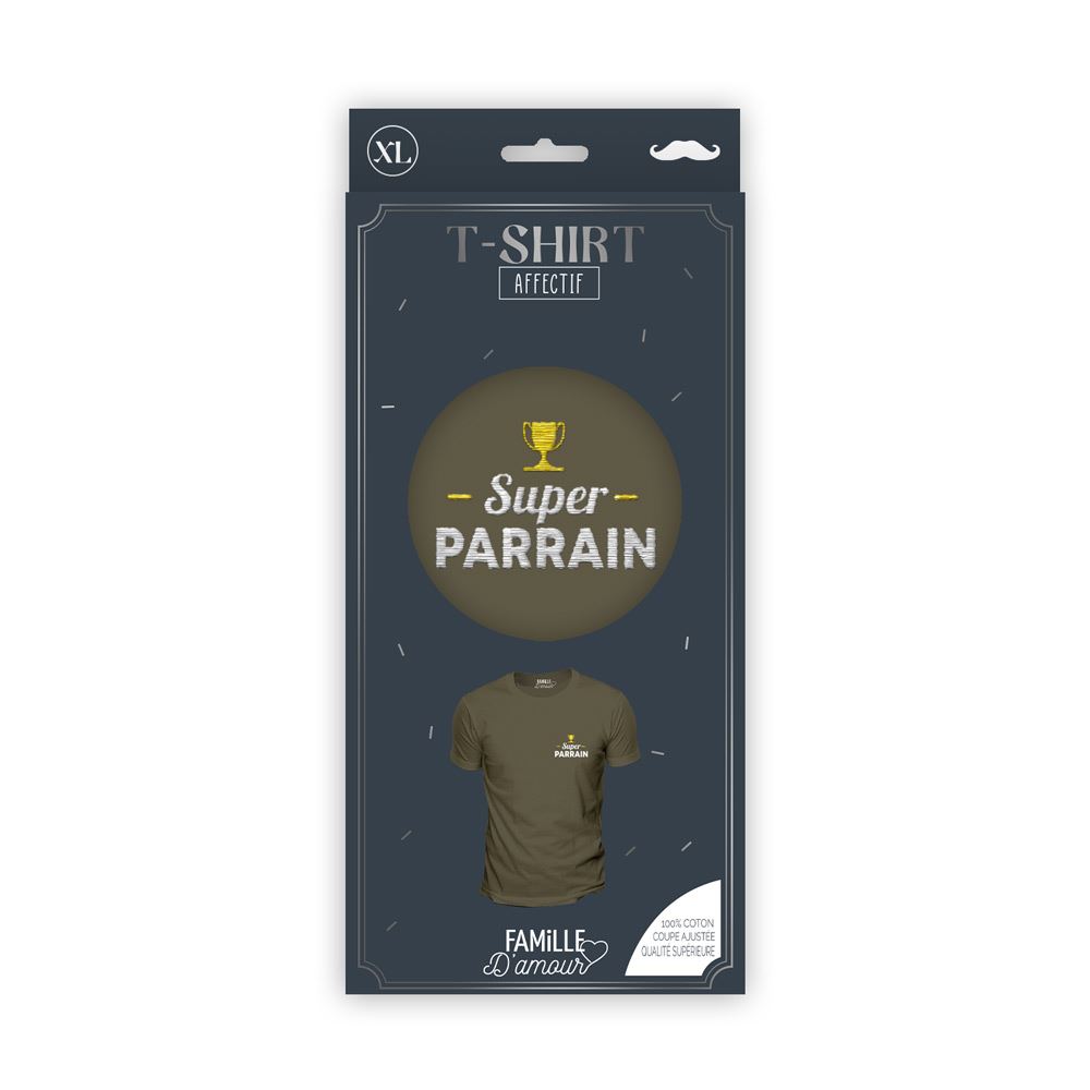 T shirt "super parrain" taille xl