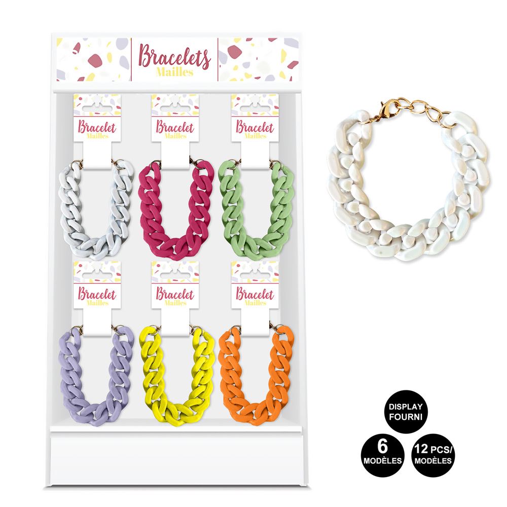 Bracelet mailles 6mods /72pcs