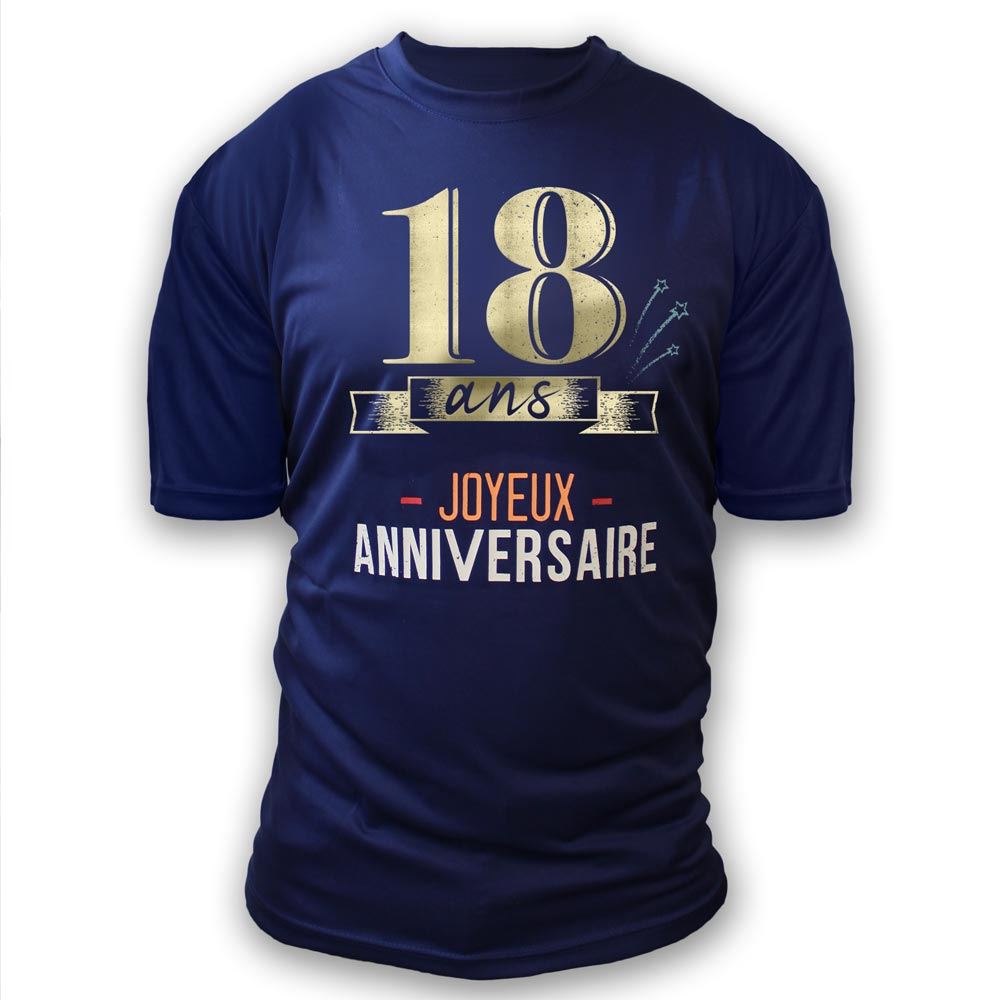 T-shirt a dedicacer homme 18 ans