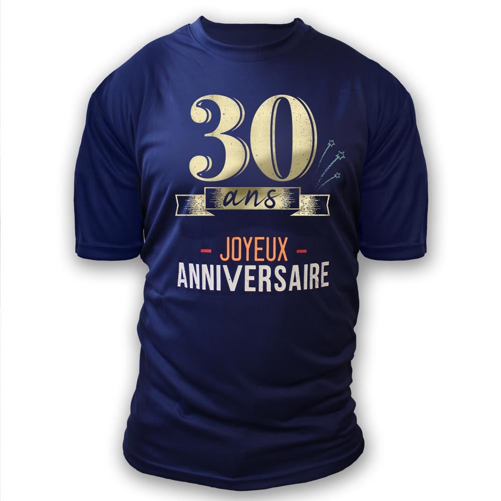T-shirt a dedicacer homme 30 ans