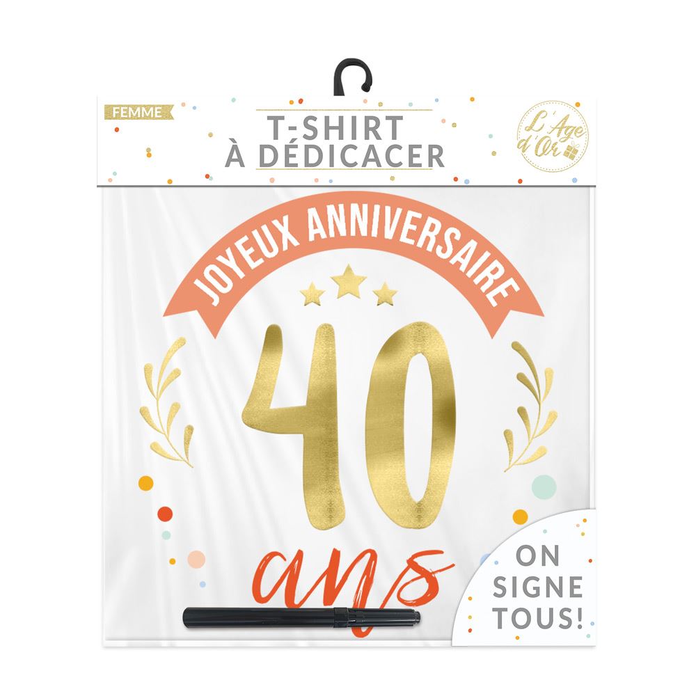 T-shirt a dedicacer femme 40 ans