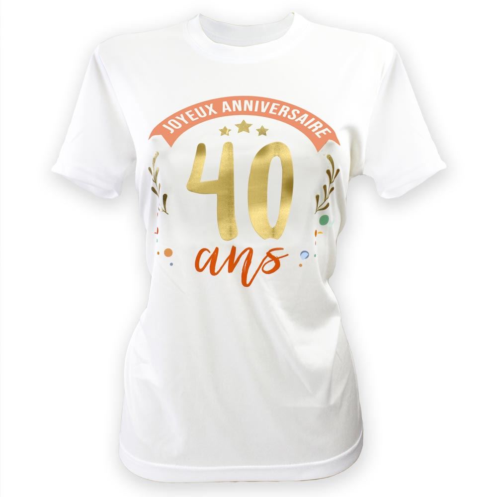 T-shirt a dedicacer femme 40 ans