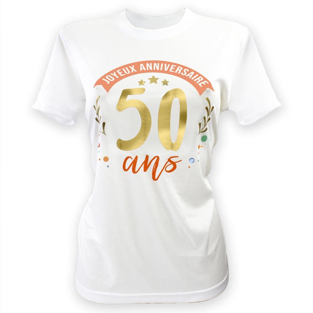T-shirt a dedicacer femme 50 ans