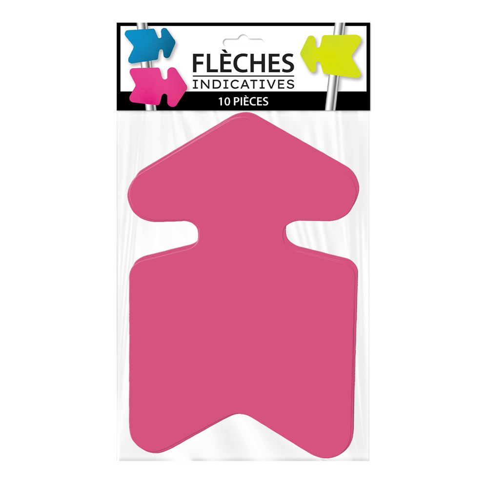 Pack 10 fleches indicatives roses