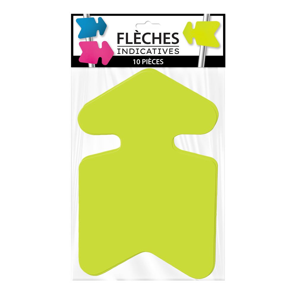 Pack 10 fleches indicatives jaunes
