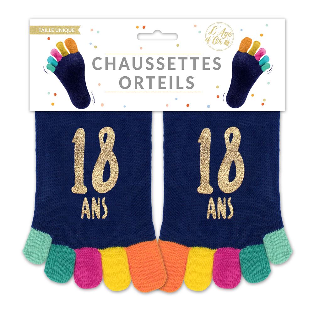 Chaussettes orteils 18 ans multi