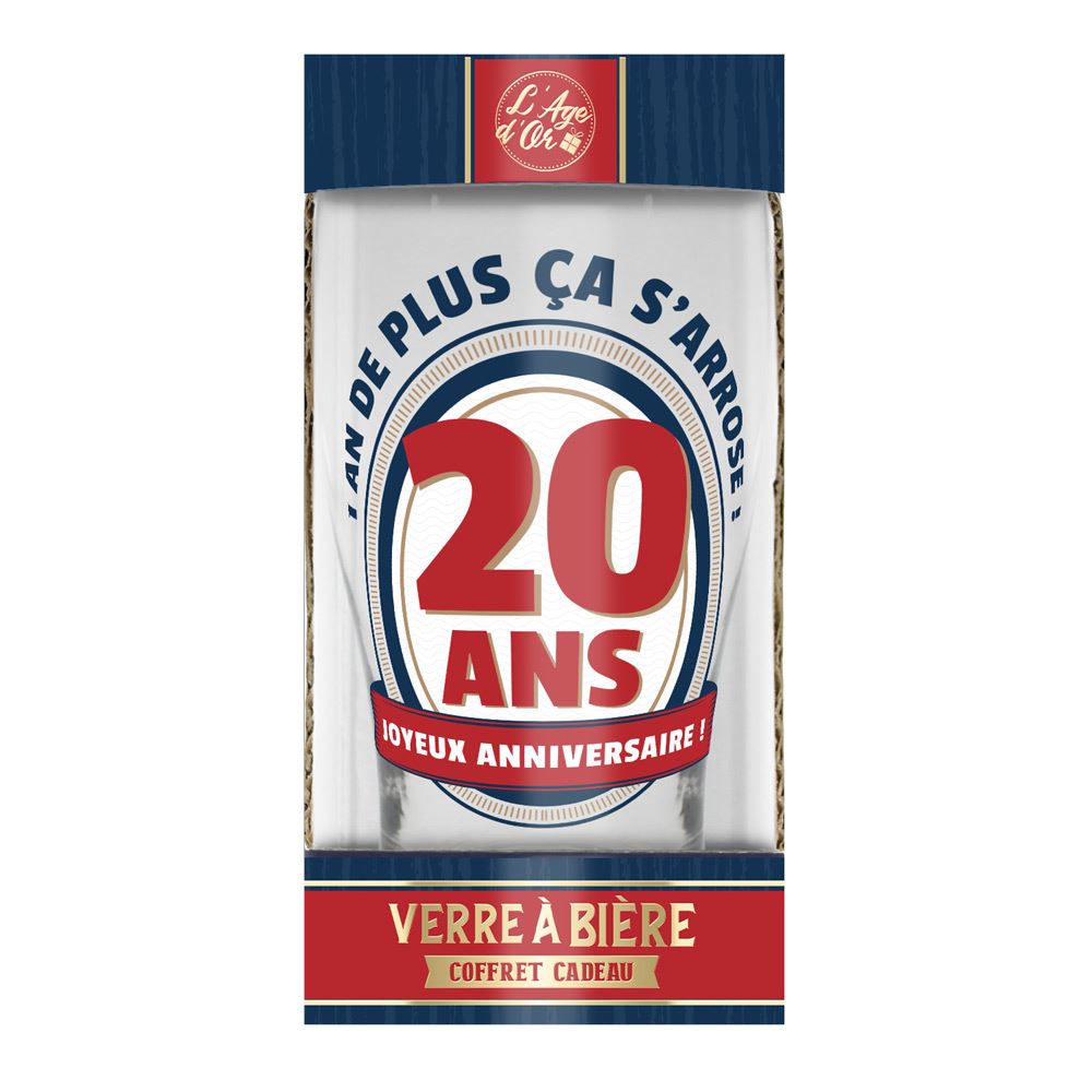 Verre a biere 20ans