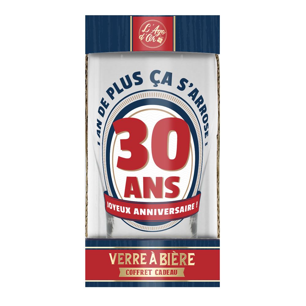 Verre a biere 30 ans
