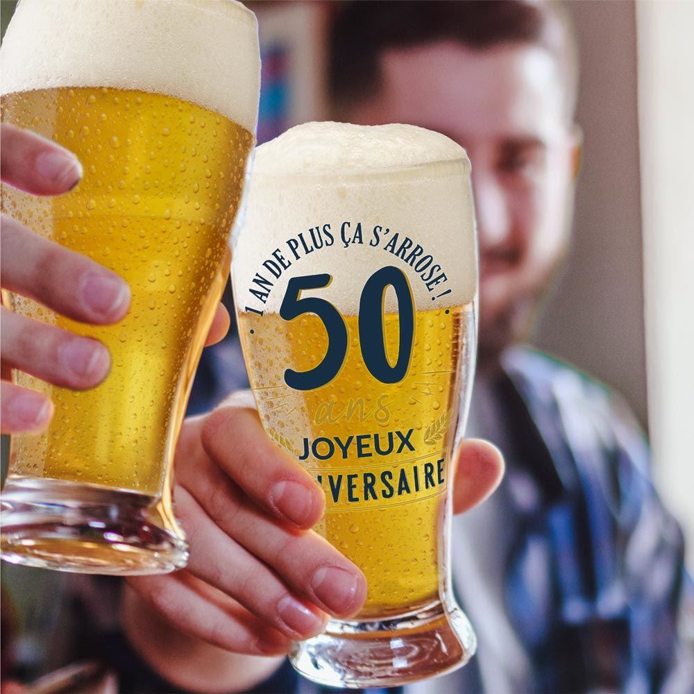Verre a biere 50ans