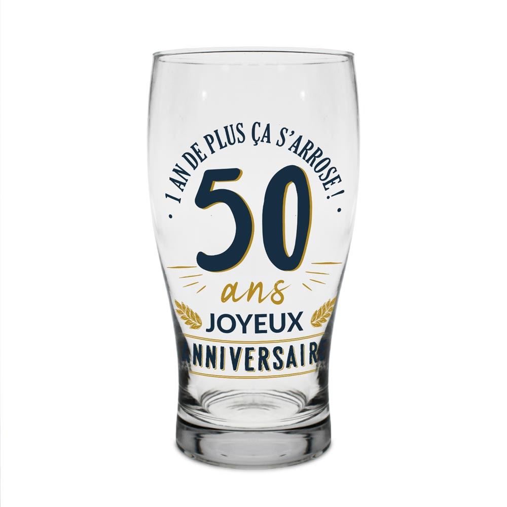 Verre a biere 50ans