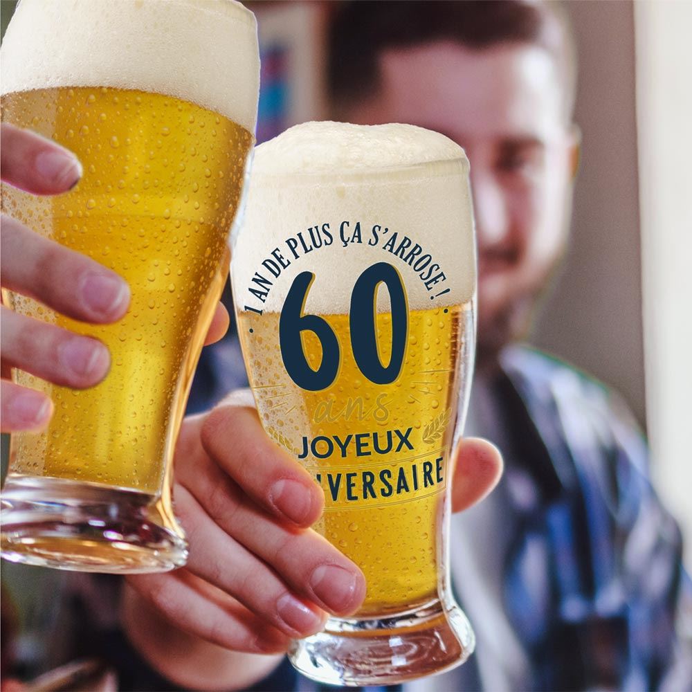 Verre a biere 60ans