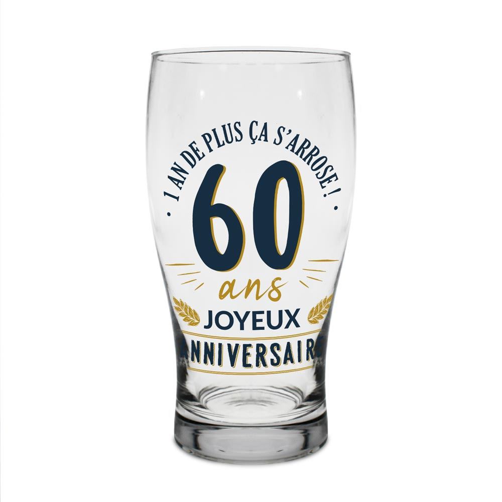 Verre a biere 60ans