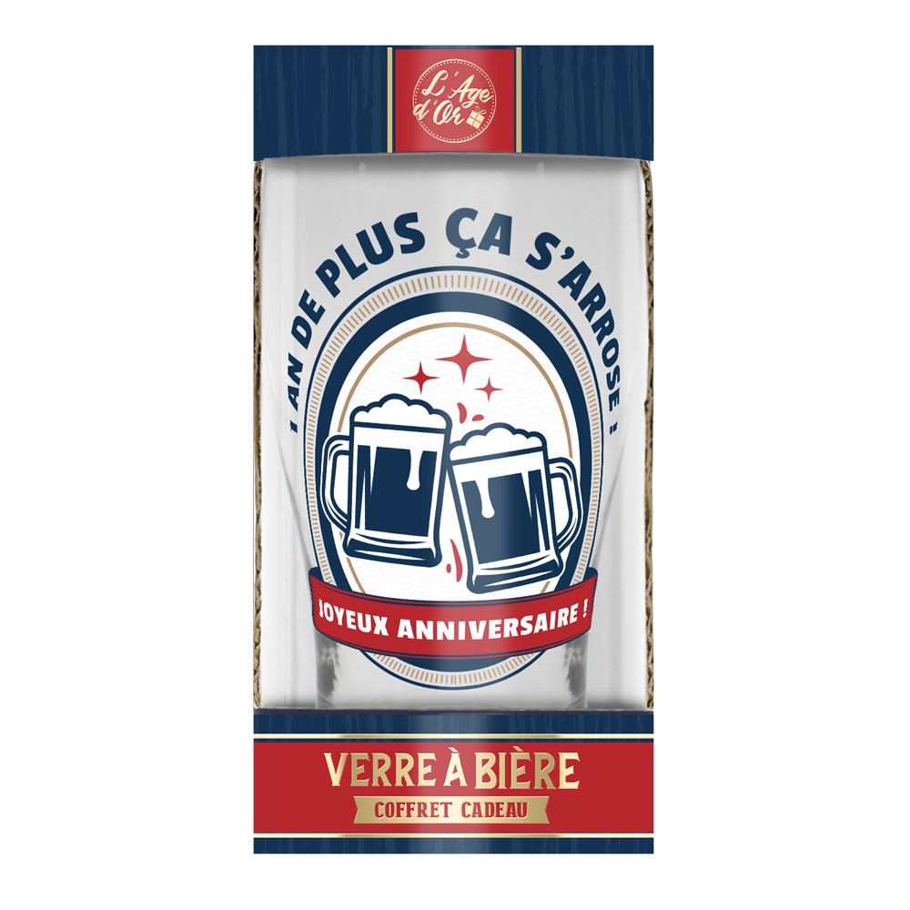 Verre a biere joyeux anniv
