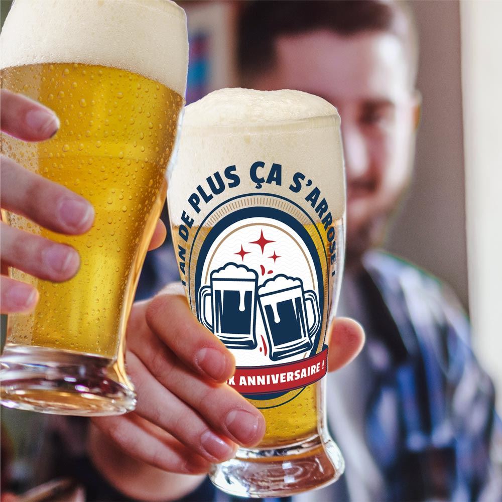 Verre a biere joyeux anniv