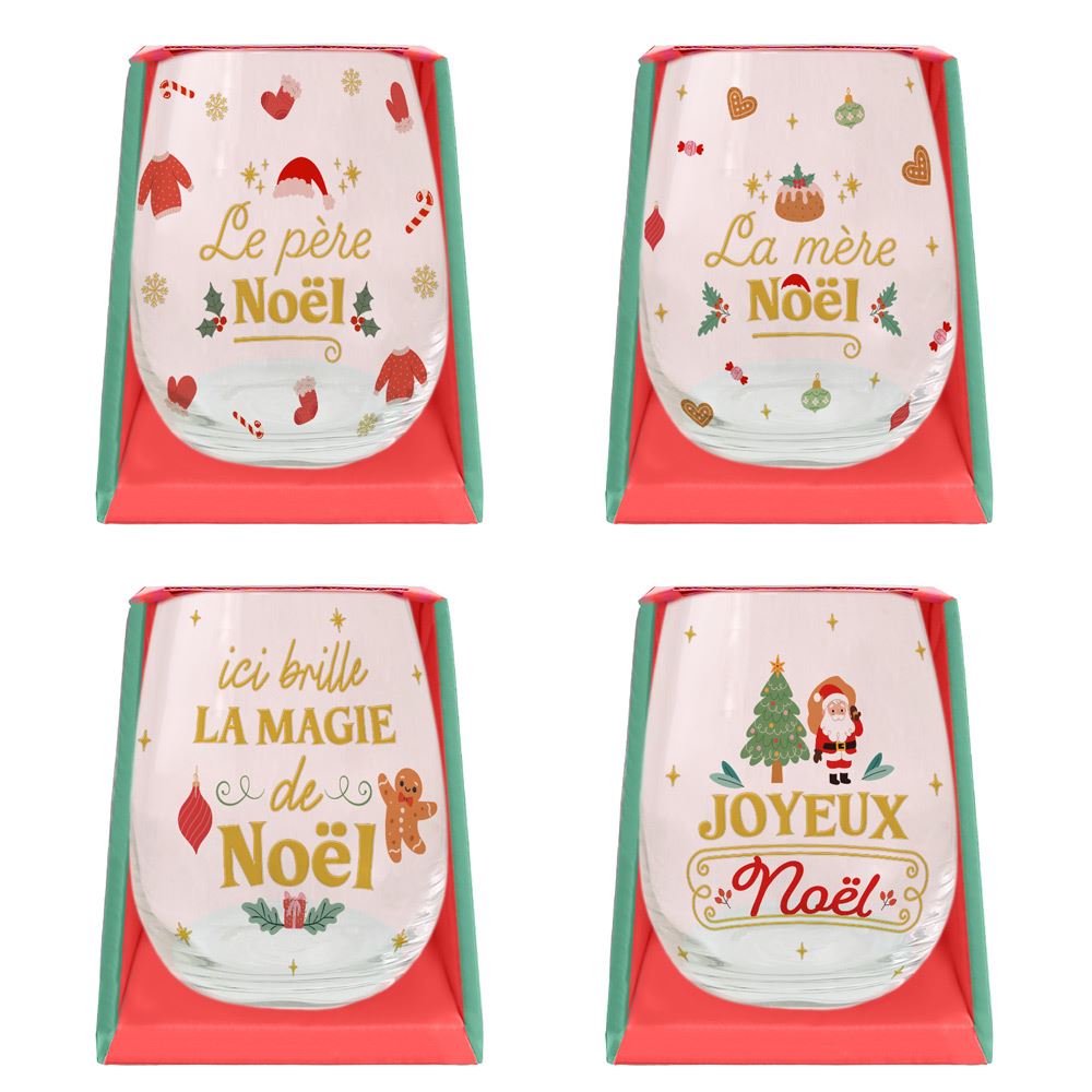 Verres ronds noel 4 mods