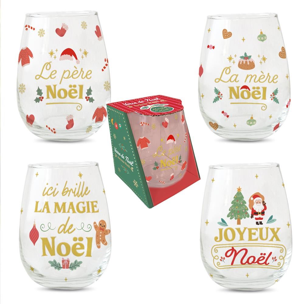 Verres ronds noel 4 mods