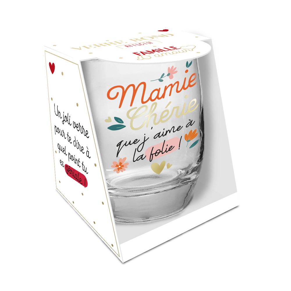 Verre rond "mamie cherie"