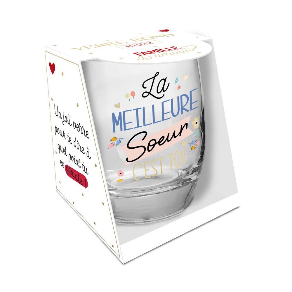 Verre rond "la meilleure sŒur"