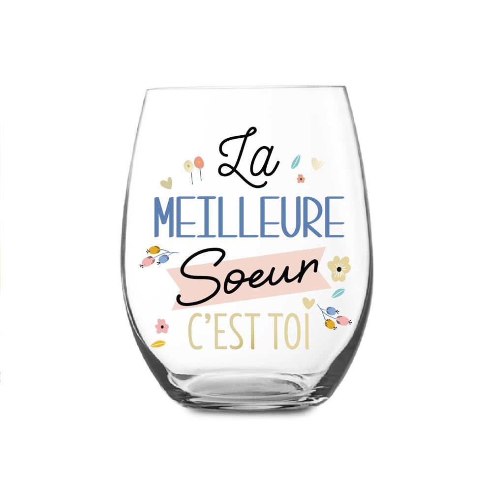 Verre rond "la meilleure sŒur"