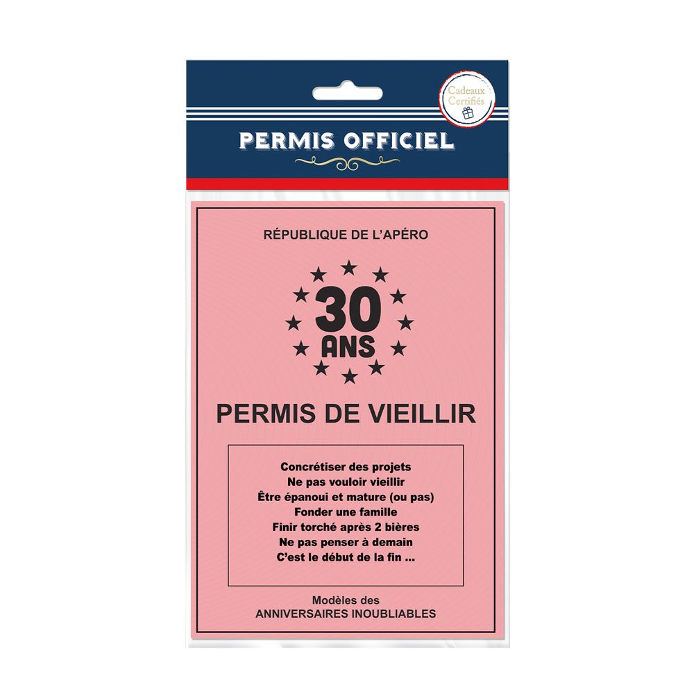 Permis 30ans "permis de vieillir"