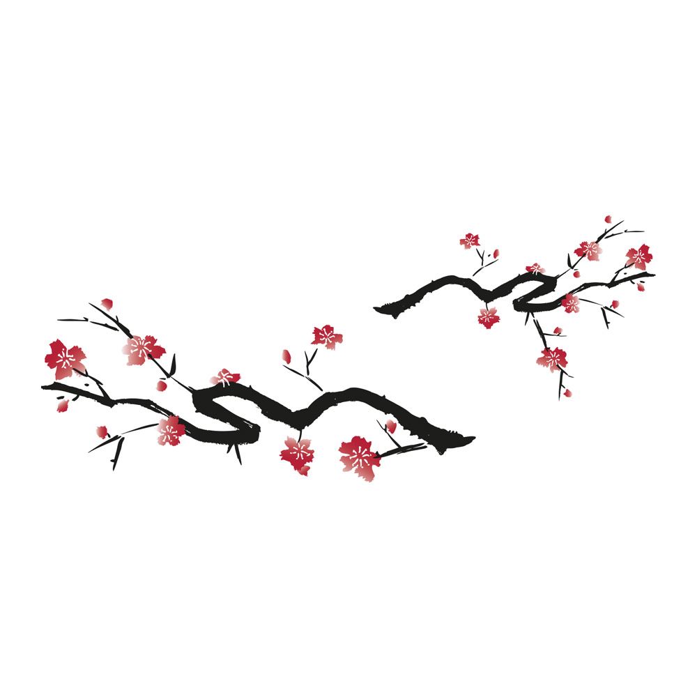 Sticker cerisier estampe 70x20cms