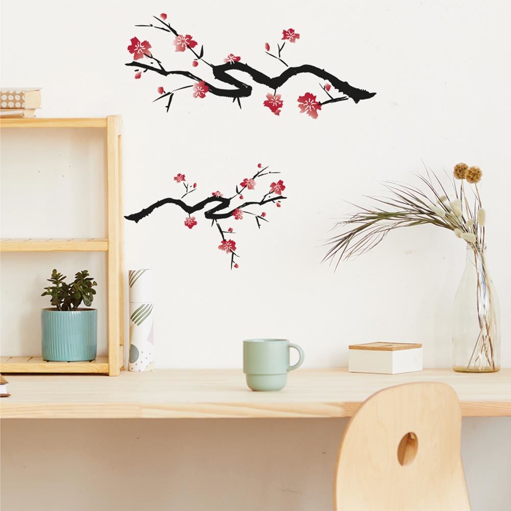 Sticker cerisier estampe 70x20cms