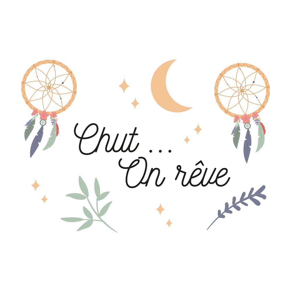 Sticker "chut on reve" 70x50cms