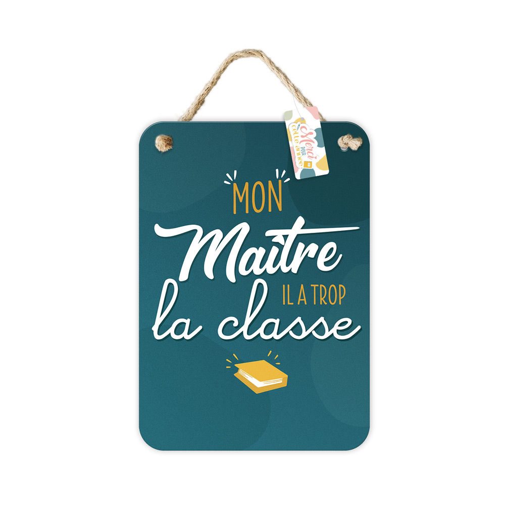 Plaque metal "super maitre"