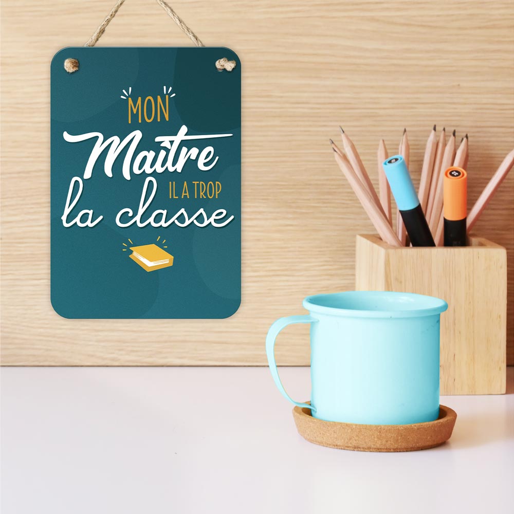 Plaque metal "super maitre"