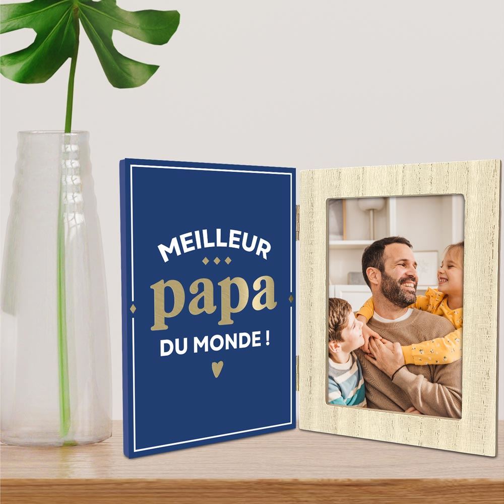 Cadre photo double meilleur papa