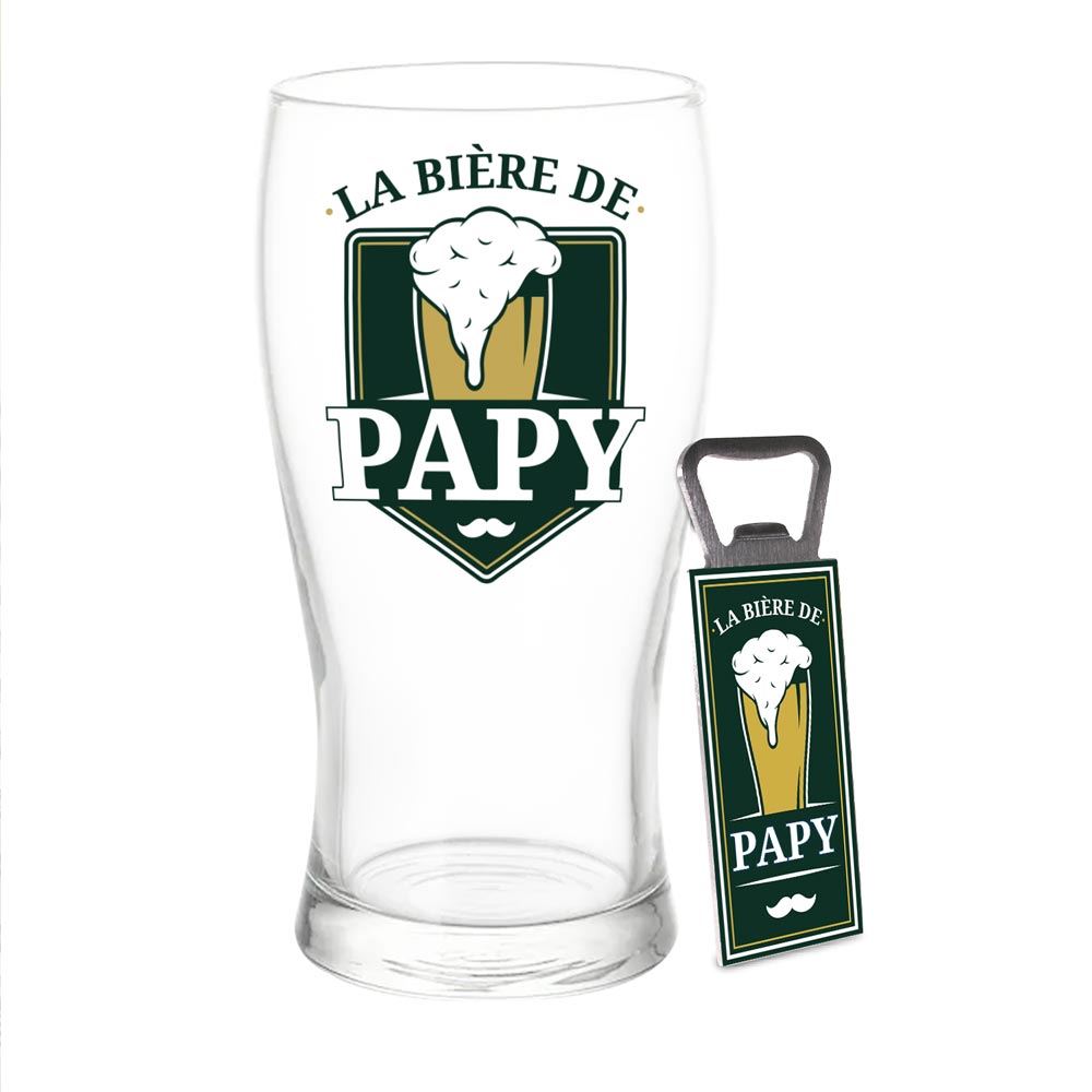 Coffret verre "la biere de papy"
